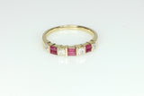 Baguette-cut Ruby and Diamond Ring
