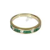 Channel Set .5 Carat Emerald & Diamonds