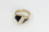 Onyx and Five Diamond Ring