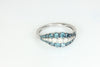 Blue and White Diamond Layer Ring