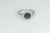 Art Deco Circle Pave .57 Carat Black Diamond Ring