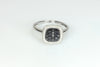 Art Deco Square Pave .49 Carat Black Diamond Ring