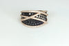 Rose Gold with Black, White, and Brown Diamond Band