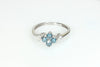 Floral Blue and White Diamond Ring