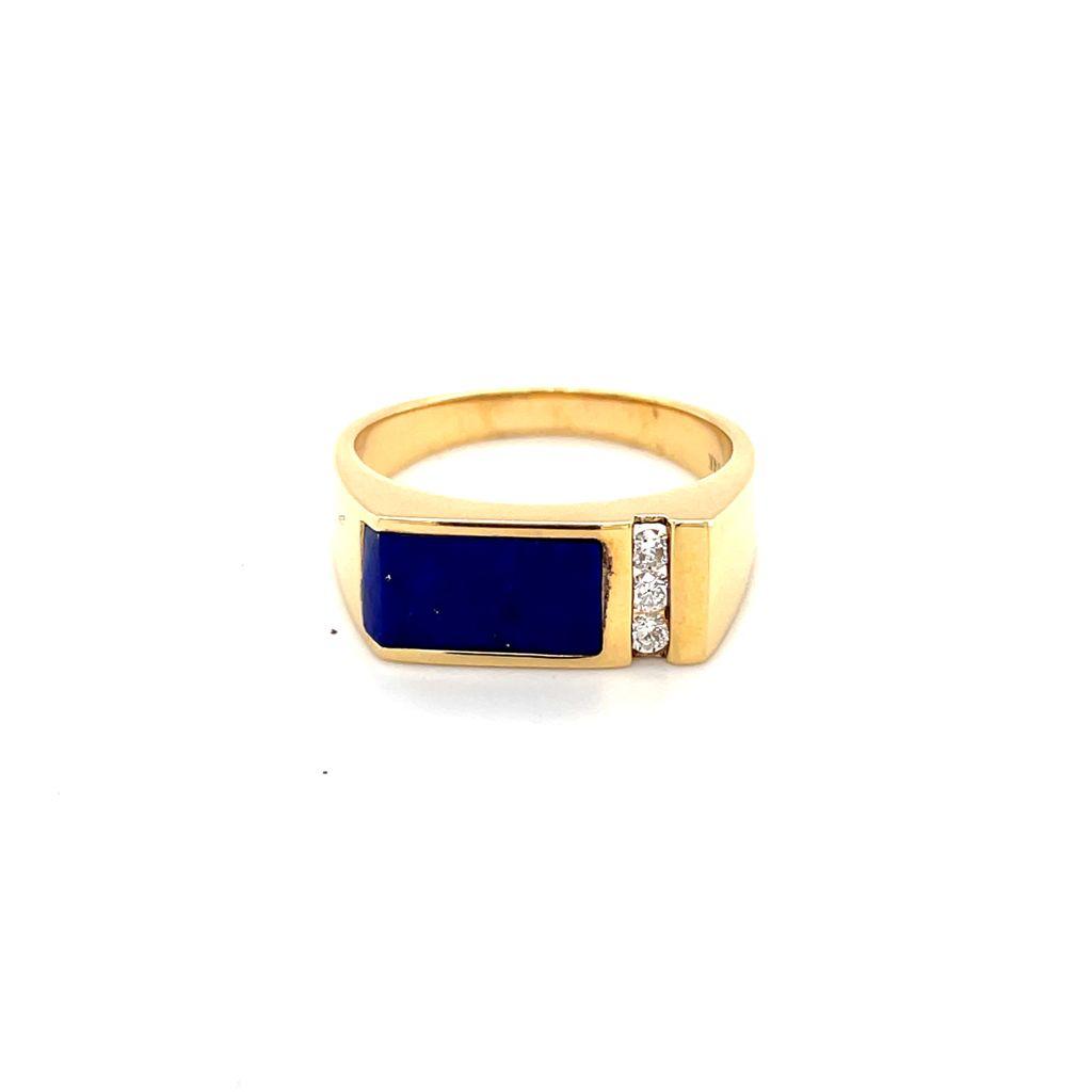 Men's Lapis Lazuli Wedding Band with Platinum Edges | Jewelry by Johan -  Jewelry by Johan