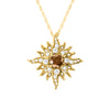 Midsize Yellow Gold Caribbean Sun Necklace with Natural Brown Diamonds