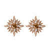 14 Karat Rose Gold Caribbean Sun Earrings with Natural Brown Diamonds
