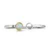 Eve Bangle Opal Sterling Silver and Yellow Gold