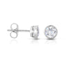 Platinum white diamond stud earrings, stunning 1.2 total carat weight.