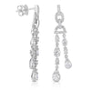14K gold and white diamond chandelier earrings, stunning 1.7 total carat weight.