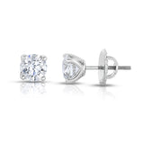 Platinum white diamond stud earrings, stunning 10.04 total carat weight