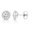 14K gold and white diamond stud earrings, stunning 2.13 total carat weight.