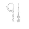 14K gold and white diamond dangle earrings, stunning 1.16 total carat weight.