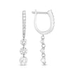14K gold and white diamond hoop earrings, stunning 1.66 total carat weight.