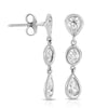 18K gold and white diamond dangle earrings, stunning 1.77 total carat weight.