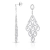 14K gold and white diamond chandelier earrings, stunning 1.99 total carat weight.