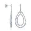 14K Gold and White Diamond Chandelier Earrings, 1.54 carat weight