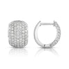 14K gold and white diamond hoop earrings, stunning 1.46 total carat weight.