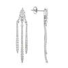 14K gold and white diamond chandelier earrings, stunning 1.99 total carat weight.
