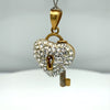 Key to your Heart 14K Italian Gold and White Sapphire Pendant
