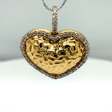 Hammered Heart with Diamond Bale