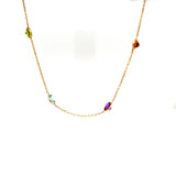 Multi-stone Necklace in 14 Karat Yellow Gold