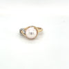 Pearl Ring with Diamond Accents in 14 Karat Gold