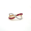 Infinity Design Ruby and Diamond Ring