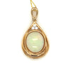 Simple Opal Pendant in Yellow Silver
