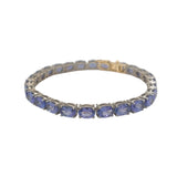 Oval Cut Tanzanite Bracelet in Sterling Silver