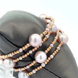 14 Karat Rose Gold and Pearl Wrap-Around Bracelet