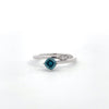 Gorgeous Blue and White Diamond Overlap Ring