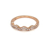 Rose Gold Stackable Diamond Wave Band