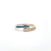 Beautiful Half and Half Blue/White Diamond Ring