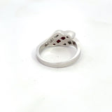 Gorgeous Modern Ruby and Diamond Ring