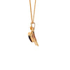 Modern Garnet and Diamond Pendant in 14 Karat Yellow Gold