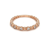 Rose Gold Stackable White Diamond Band
