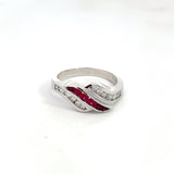 Gorgeous Modern Ruby and Diamond Ring