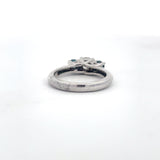 Stunning White and Blue Diamond Ring