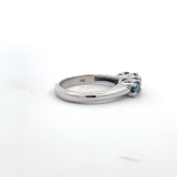 Stunning White and Blue Diamond Ring