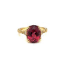 Pink Tourmaline Ring in 14 Karat Yellow Gold